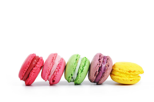 Macaroons isolated on white - Foto, Imagen