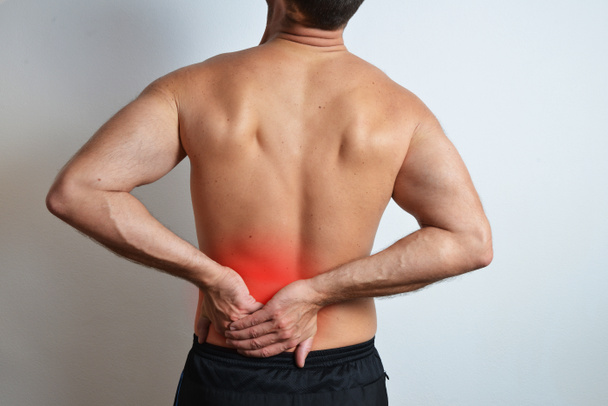 Человек с болью в спине
 - Фото, изображение