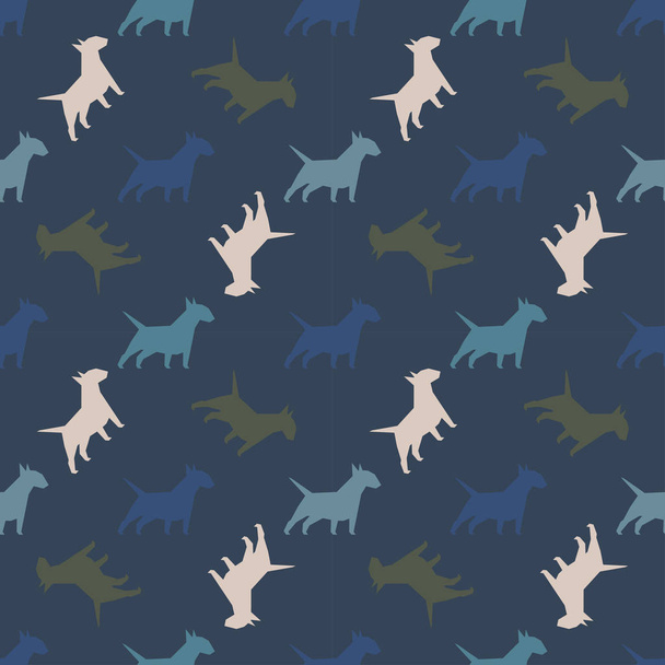 Seamless pattern with dogs. - Vector, afbeelding