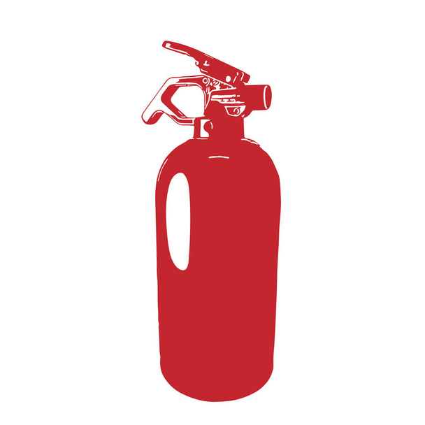 red fire extinguisher - Vector, Image