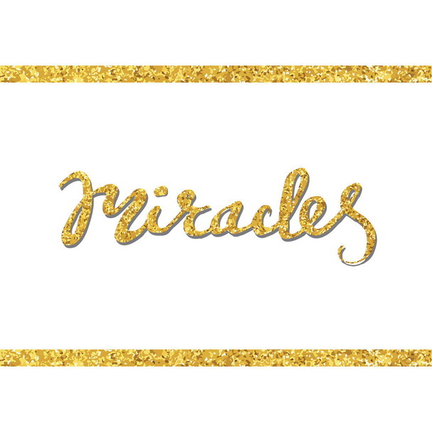 Lettering design for posters Miracles  - Vektor, kép