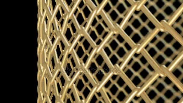 der goldene Käfig mit verschiedenen dof in der Lage, nahtlos zu schleifen - Filmmaterial, Video