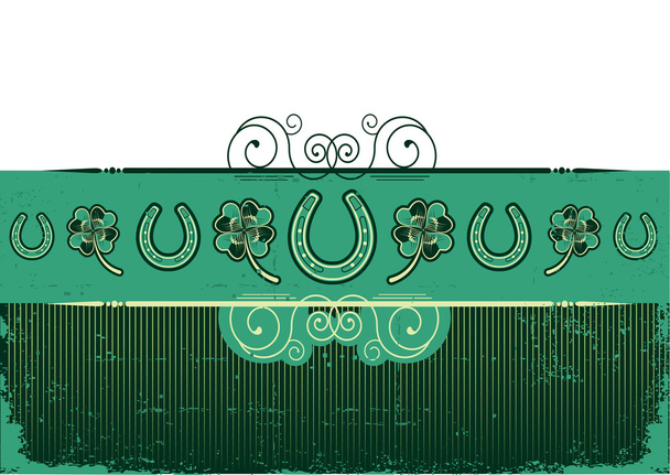 Vintage St. Patrick's Day abstract background with horseshoes de - ベクター画像