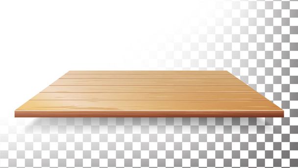 Wooden Table Top, Floor, Wall Shelf Vector. Realistic Wood Texture Isolated. - Vector, Image