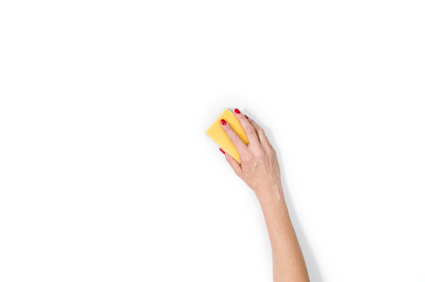 Womans pulizia a mano isolato su sfondo bianco
 - Foto, immagini