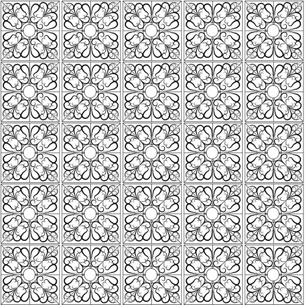 Muster von Kontur-Curlinglinien - Vektor, Bild