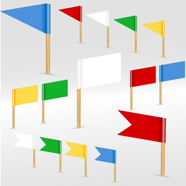 kleurrijke vlaggen - Vector, afbeelding