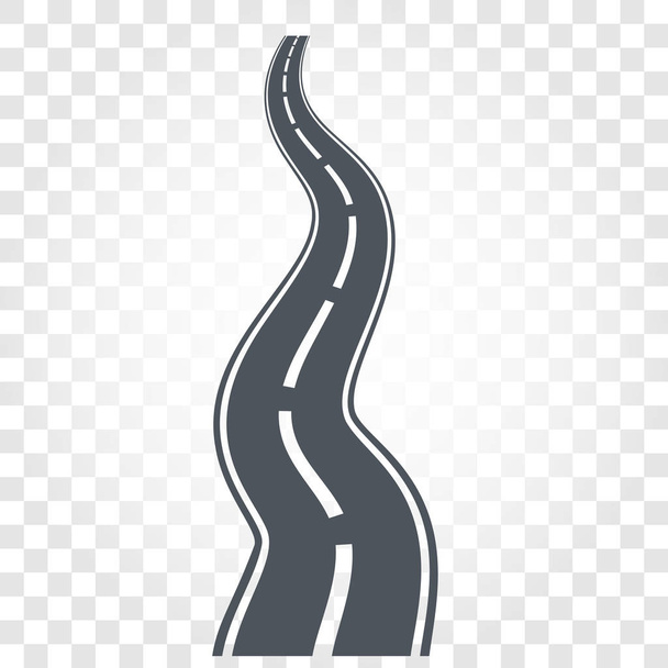 Strada isolata di colore nero o autostrada con segni di divisione su sfondo a scacchi vettoriale illustrazione
. - Vettoriali, immagini