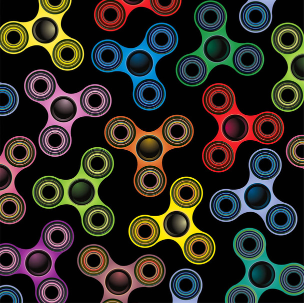 Fidget Spinner Focus Toy värikäs tausta kuvitus
 - Vektori, kuva