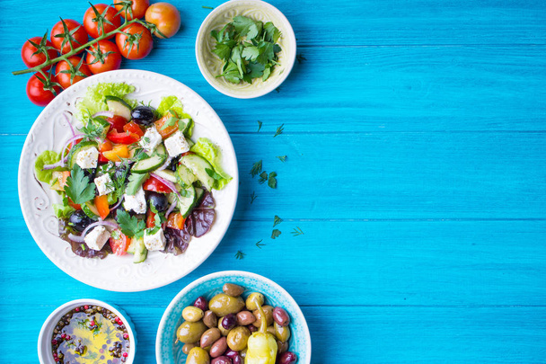 Kreikan salaatti tausta
 - Valokuva, kuva