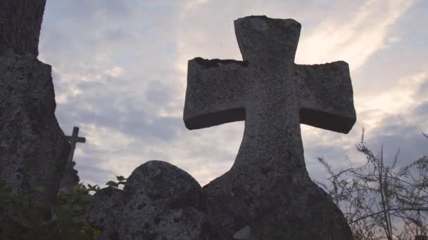 Cmentarz stary cmentarz - Materiał filmowy, wideo