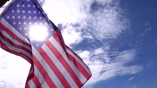 動きでアメリカの国旗. - 映像、動画