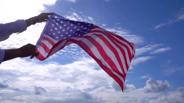 Amerikanische Flagge in Zeitlupe. - Filmmaterial, Video