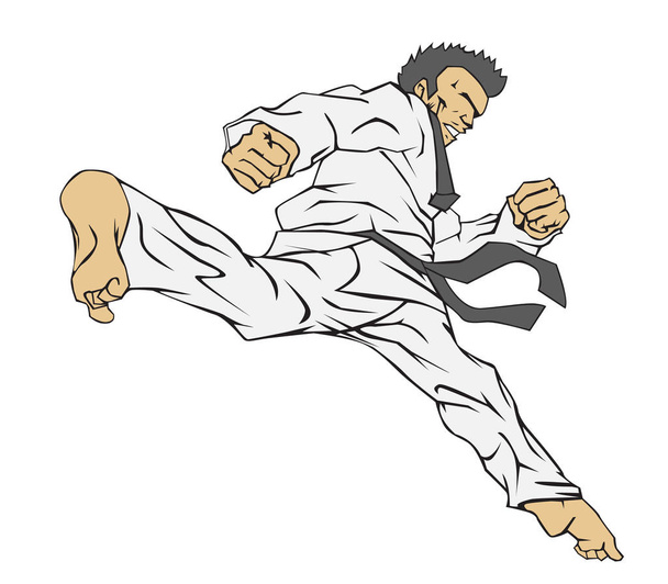 Taekwondo. harcművészet - Vektor, kép