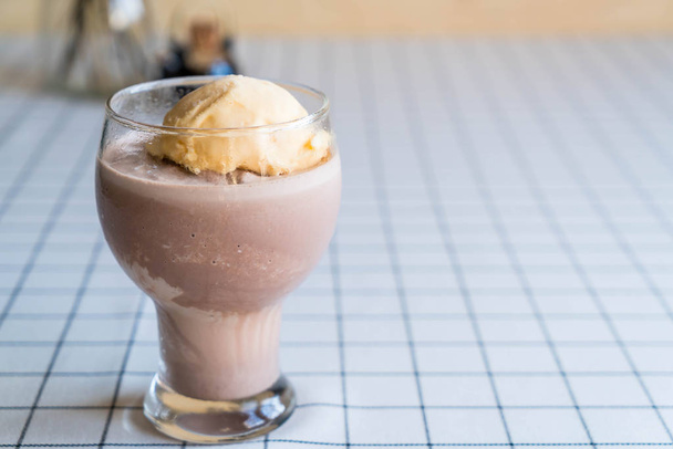 chocolate frappe with vanilla ice-cream - Photo, image