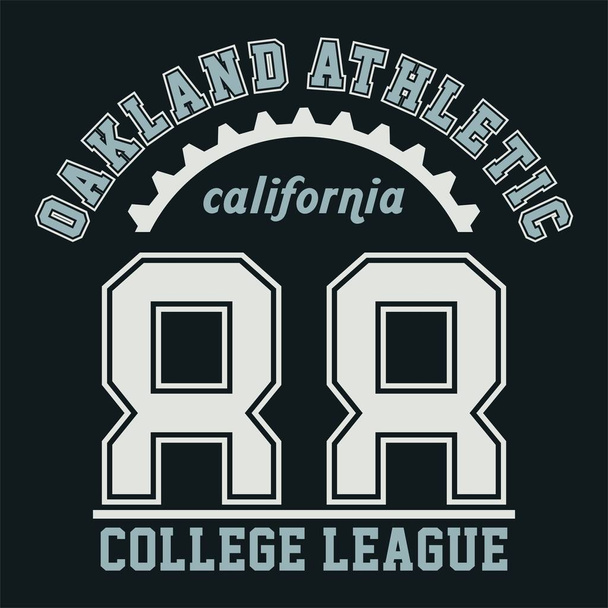 grafikus sportos a kaliforniai Oakland - Vektor, kép