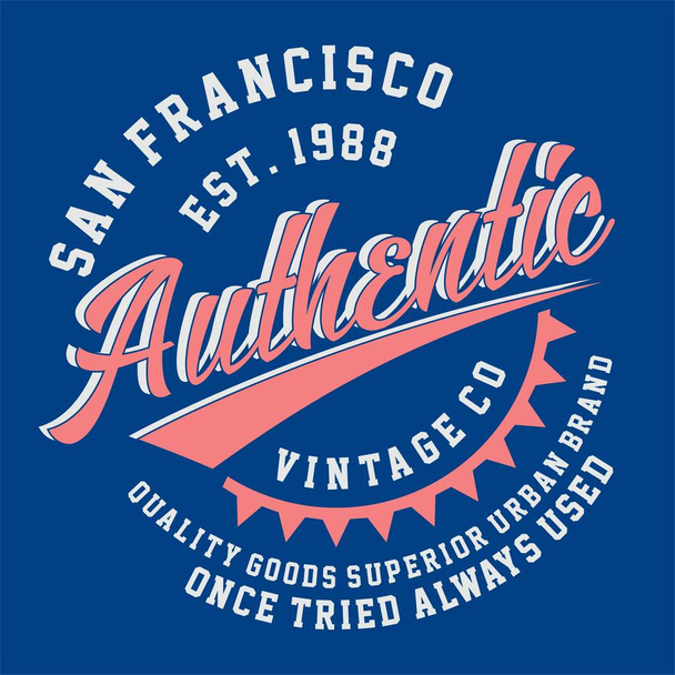 grafika San Francisco autentické Vintage - Vektor, obrázek