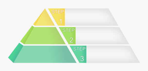 Piramis diagram a négy elem-számok és szöveg, piramis infographic template, illusztráció - Fotó, kép