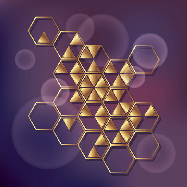 Geometric, abstract, vector background with triangles. - Vector, Image