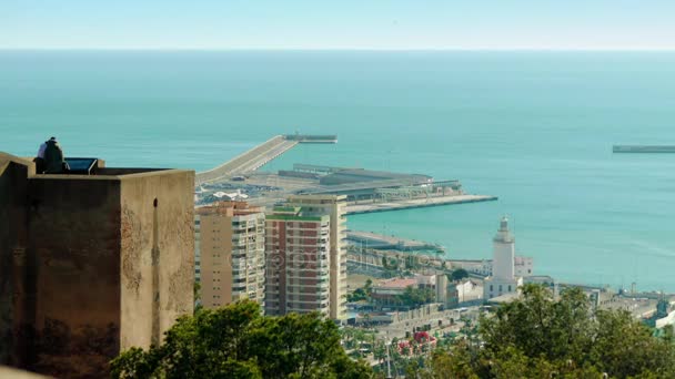 マラガのポートです。マラガは、アンダルシア、スペインの自治コミュニティの自治体です。ヨーロッパの最南端の大都市、それは地中海のコスタ ・ デル ・ ソルにあります。. - 映像、動画
