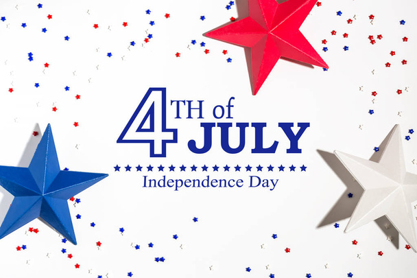 4th of July decorations on a white background - Photo, image