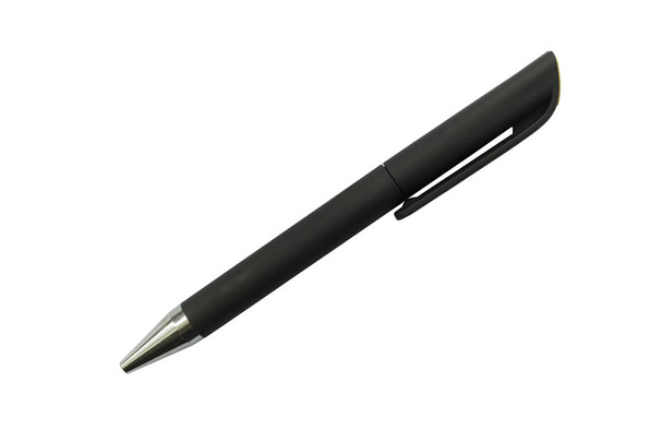 zwarte pen geïsoleerd op witte achtergrond. - Foto, afbeelding