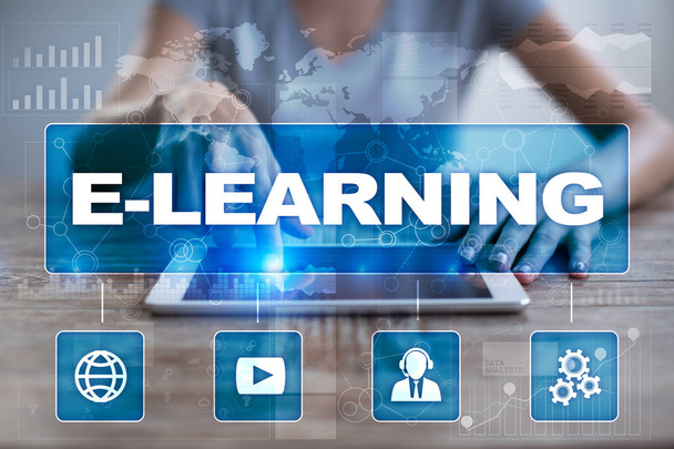 E-Learning na tela virtual. Conceito de educação na Internet
. - Foto, Imagem