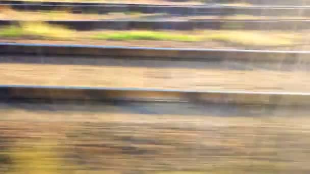 Eisenbahnschienen mit hoher Geschwindigkeit - Filmmaterial, Video