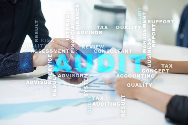 Audit business concept. Auditor. Compliance. Words cloud. - Photo, Image