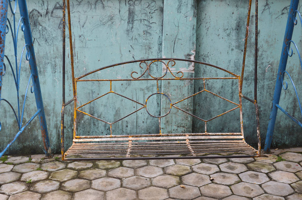 old iron swing bench - Photo, Image