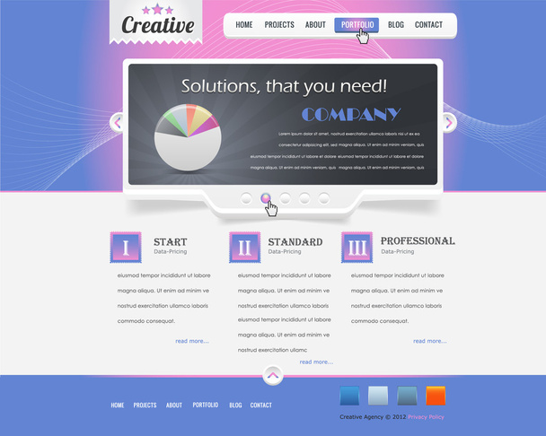 Business Style Website design vector elements - Vektor, kép