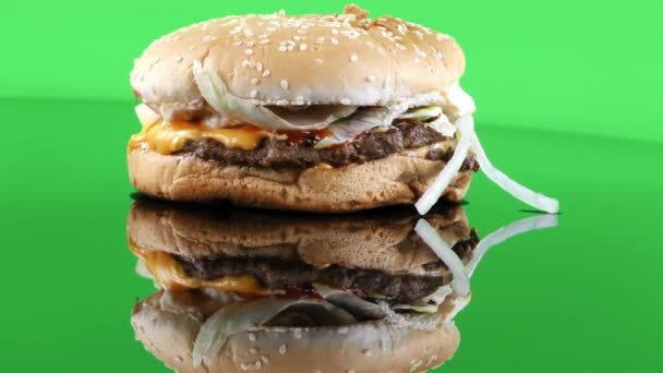 leckeres Essen Hamburger - Filmmaterial, Video