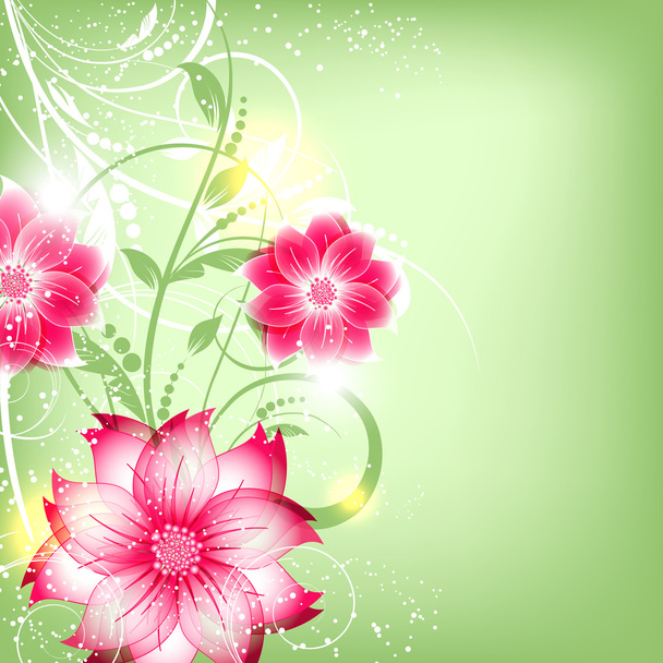 Abstract vector flower background - ベクター画像