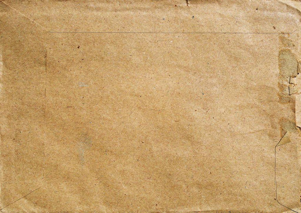 Postal envelop gemaakt van licht bruin gerecycled papier - Foto, afbeelding