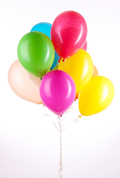 Colorful balloons isolated on white - Fotoğraf, Görsel