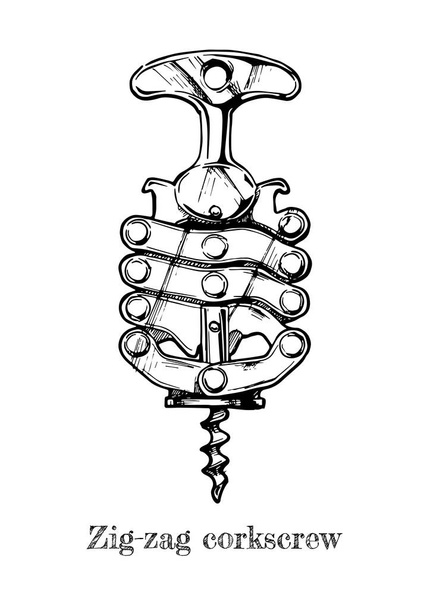 illustration of zig-zag corkscrew - Вектор, зображення