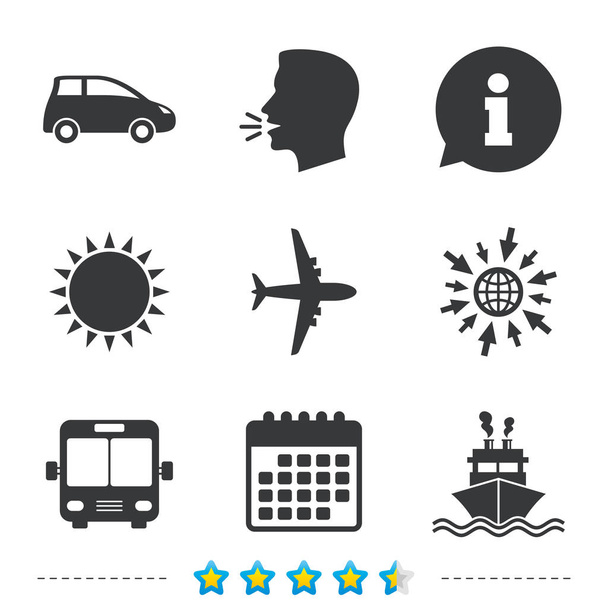Transport icons set - Wektor, obraz