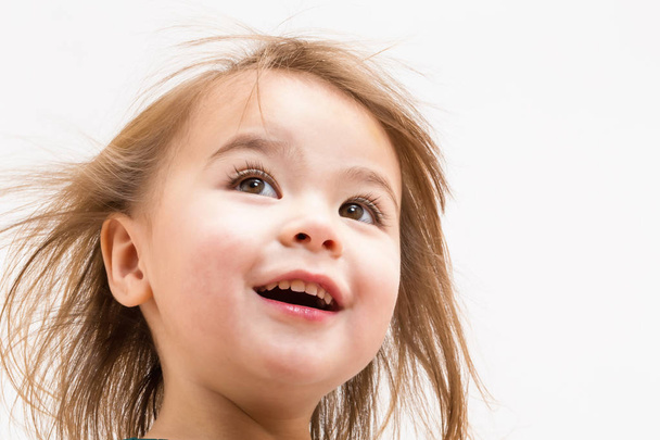 Happy Toddler girl with a big smile - 写真・画像
