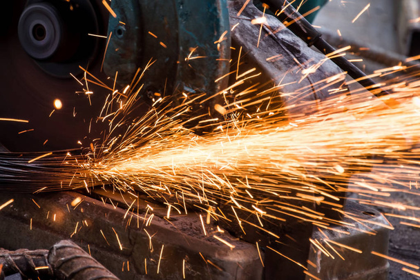 The sparkle of  Metal cutting machine at work - Zdjęcie, obraz