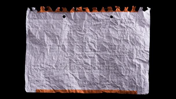 Zmuchlaný bílý list papíru - Záběry, video