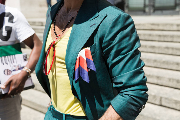 Detail of a fashionable man at Milan Men's Fashion Week - Фото, зображення