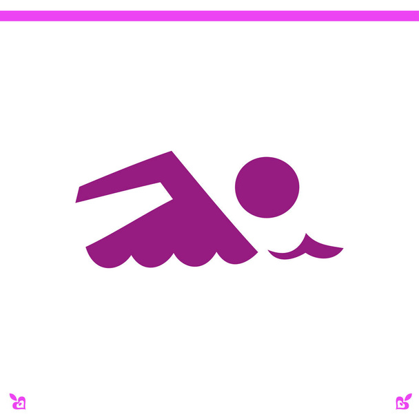 signo de icono de natación
 - Vector, Imagen