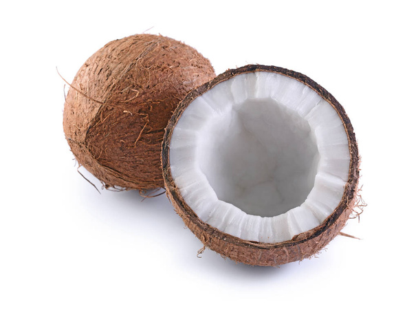 Healthy food. Fresh coconut with half - Foto, Imagen