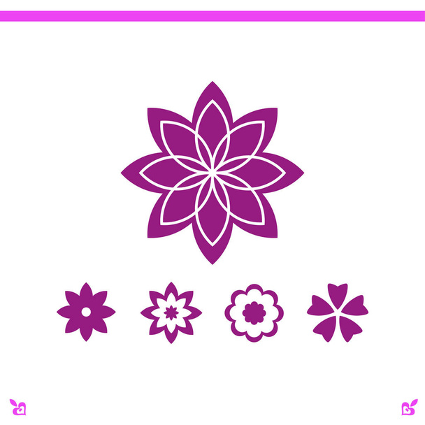 ikona ilustracja kwiat - Wektor, obraz