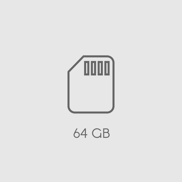 Memory SD card icon - Вектор, зображення