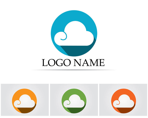 Cloud Server data logo ja symbolit
 - Vektori, kuva