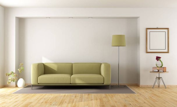White room with green sofa - Foto, Bild