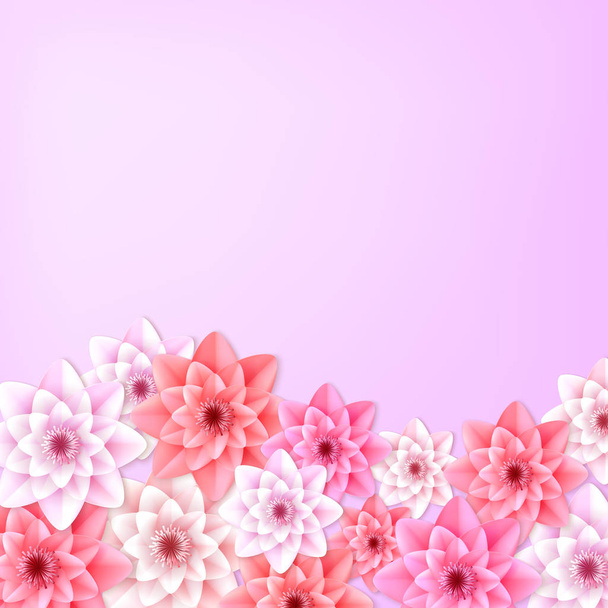 Paper flower. Background. Vector illustration - Vetor, Imagem