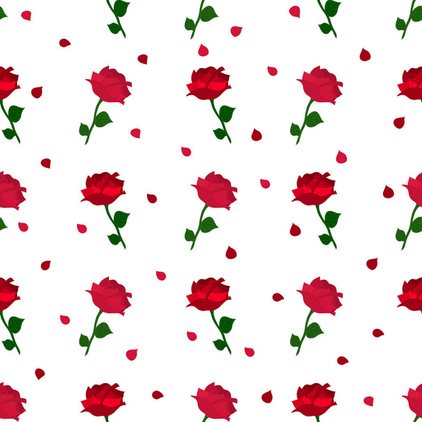 red rose pattern - Vektor, Bild