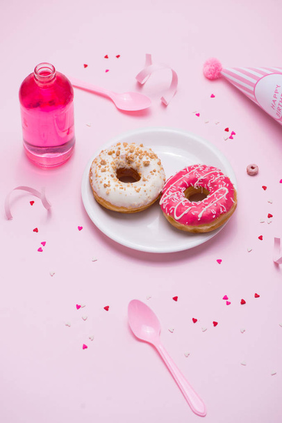 colourful sugary donuts  - Фото, изображение